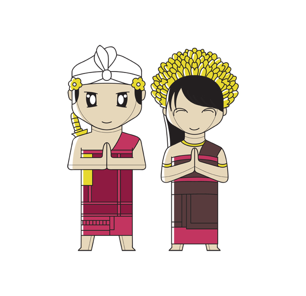Pakaian Adat Bali Versi Kartun - misterdudu.com
